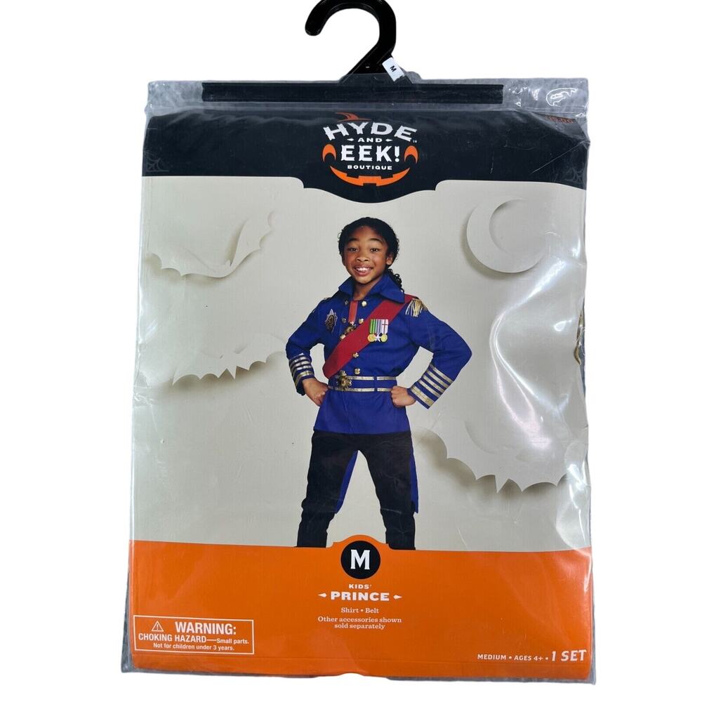 Royal Prince Uniform Costume Boys Medium (8) Shirt & Belt Hyde Eek Childrens NWT